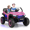 12V Dual-Seater Electric UTV Ride-On for Kids with Suspension, Lights, and Music