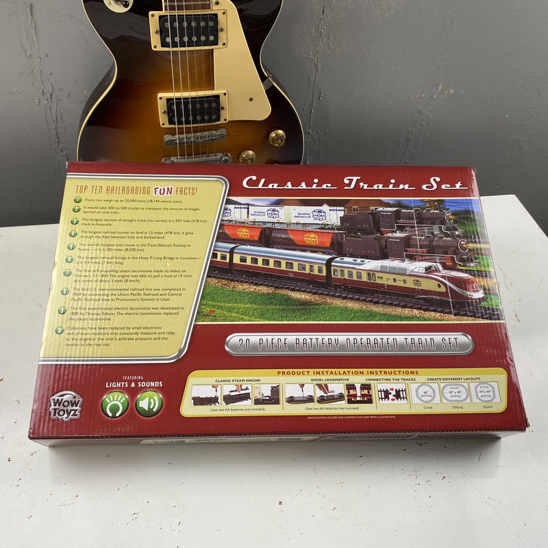 Deluxe Classic 20-Piece Steam Engine Train Set Tested and Working