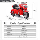 12V Electric Motorcycle Toy for Kids with LED Lights, Music, and Trunk, Ages 3-6