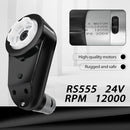 24V RS555 Drive Motor Gearbox 2-Pack for Kids Ride-On Vehicles
