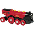 Vibrant Red Electric Toy Train - Motorized Engine with Lights and Sounds