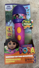 Dora's Rainforest Rhythms Microphone with 5 Songs and 15+ Sounds - Nickelodeon 2025