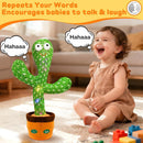 Dancing and Singing Cactus Toy with LED Lights and Voice Recording Features for Kids