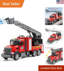 Friction-Powered Kids Fire Rescue Truck Toy with Lights