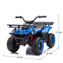 24V 160W Children's Off-Road ATV with Bluetooth, LED Lights, and Storage Racks