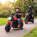 6V Children's Motorcycle featuring Removable Training Wheels, Sound Horn, Music, and Treaded Tires