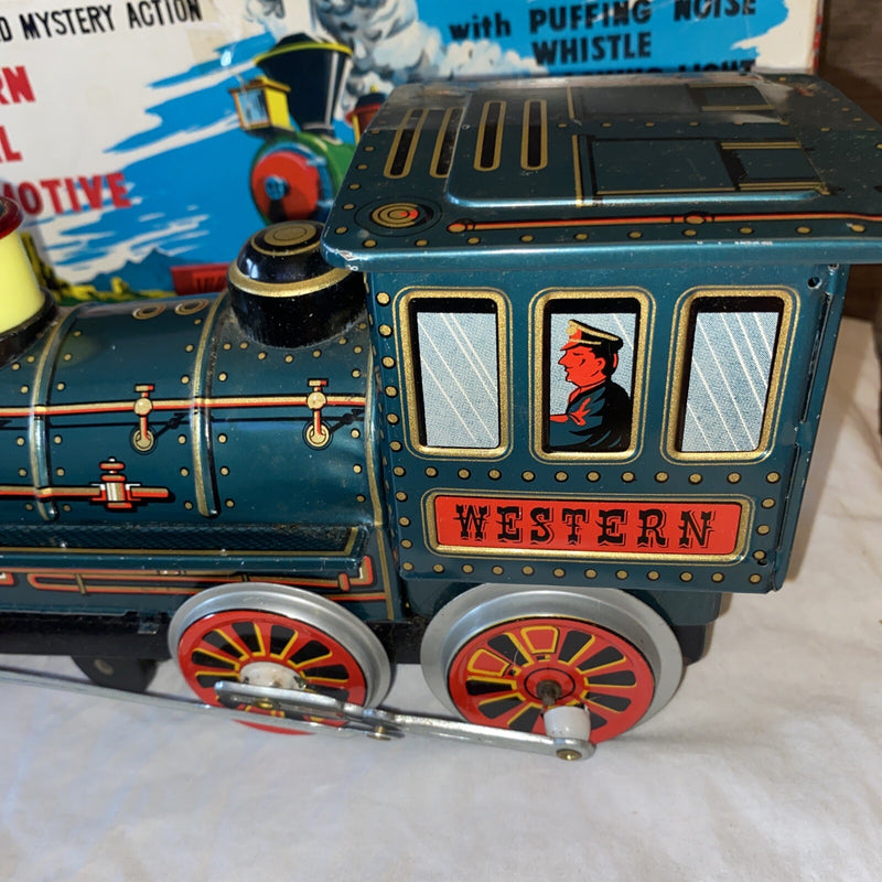 Vintage 1960s Western Special Battery-Operated Locomotive with Original Box
