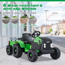 Kids' 24V Electric Tractor with Removable Trailer, Remote Control, and Music