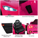 12V Licensed Maserati GranCabrio Ride-On Car for Kids with Remote Control and Lights in Pink