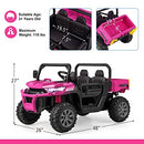 Rose 2-Seater 12V Electric Off-Road UTV Ride-On Car
