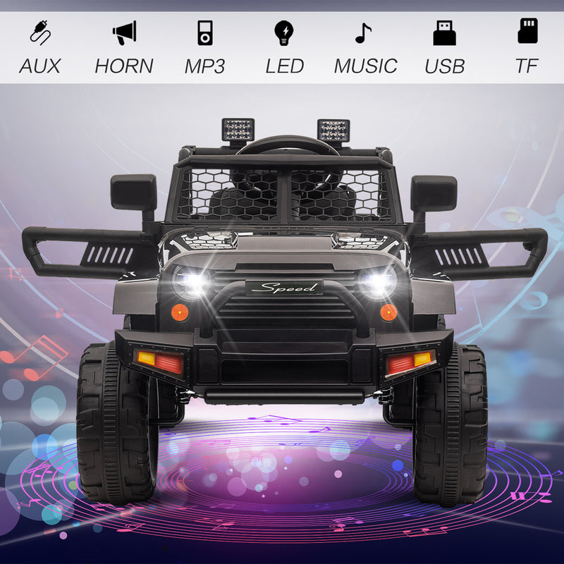 12V Battery-Powered Kids Ride-On Off-Road Truck Toy with Parent Remote Control