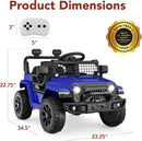 Navy 12V Ride-On Car for Kids with Parental Control