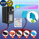 CAKULA 12V Black Charger for Peg Perego Ride-On Toys