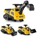 Multifunctional Excavator Ride-On Toy with Horn and Storytelling for Toddlers Aged 1.5 Years and Up