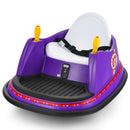 Purple 12V 360° Spinning Ride-On Bumper Car for Kids with Remote Control
