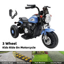 🏍️Blue 3-Wheel Electric Ride-On Motorcycle for Kids with Dual Drive System