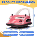 12V Electric Bumper Car for Toddlers - Kids Ride-On Toy with 360-Degree Spin