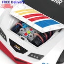 12V Champion Racer Ride-On Car with Engine Sounds, Lights, and Accessories