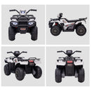 Electric Battery-Powered ATV Ride-On Car for Kids Ages 3-5 - White