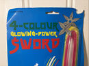 1990s Vintage 4-Color Illuminated Power Sword Battery-Powered Toy