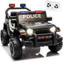 12V Electric Police Car Ride-On for Kids Aged 1-4 with Parental Control