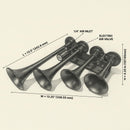 HornBlasters Rage 4-Chime Air Horn Kit with 3-Liter Capacity and 120 PSI System