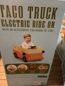 Taco Truck 12V Kids Ride-On Vehicle with Fun Accessories