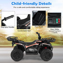24V Kids Electric ATV with Dual Motors & Basket, Off-Road Quad Toy