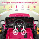 Pink 12V Electric Ride-On Truck for Kids with Remote Control