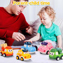 12-Piece Construction Pull Back Car Toy Set for Toddlers Aged 1 to 3