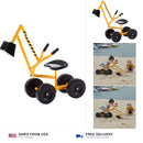 Albott Ride-On Excavator Toy with Working Crane and 8-Inch Wheels