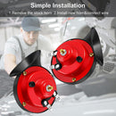 Set of 12V Waterproof Electric Snail Horns for Car, Truck, and Motorcycle