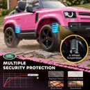 12V Licensed Pink Land Rover Ride-On Car with Suspension and Remote Control
