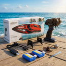 XDJXWJN DZH808 14-Inch Remote Control Boat 2.4GHz Speedster for All Ages