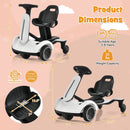 Electric 6V Drift Go Kart for Kids with 360° Spin - White