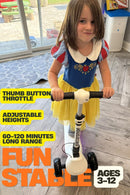 Elecorange Kids 3-Wheel Electric Scooter with Adjustable Height for Ages 3-12