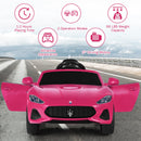 12V Licensed Maserati GranCabrio Ride-On Car for Kids with Remote Control and Lights in Pink