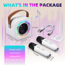 Children's Karaoke Set with Dual Wireless Microphones, Premium Singing Toy in Off White