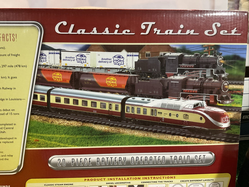 20-Piece Battery Operated Classic Train Set with Lights and Sounds
