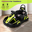MINIATURE MOTORS 12V Bluetooth Bumper Car with Remote Control and 360 Spin - Black