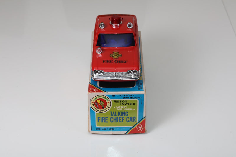 Vintage Japanese Friction-Powered Talking Police Car Toy