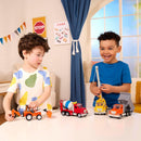7-Inch Crane Truck Playset Featuring Lights, Sounds, and Articulated Components