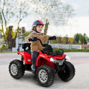12V Electric Kids ATV Quad with 2 Speed Settings, MP3 Player, and Headlights - Red