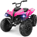 24V 4WD Dual-Seater ATV for Older Kids, Robust 4-Wheel Ride-On with Sounds in Blue