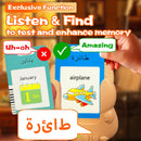 KILOGOGRAPH Interactive Bilingual Flash Cards for Kids - Arabic and English
