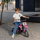 Kids Electric Off-Road Motorcycle, 24V 250W Power, 9.9 MPH, 12-Inch Tires, Rear Suspension