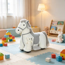 6V Electric Kids Pony Ride-On with Bear Toy and Music