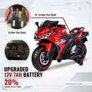12V Red Kids Motorcycle Ride-On Toy for Boys and Girls