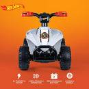 Hot Wheels - 6V Electric Ride-On ATV for Kids with Rechargeable Battery and Reverse Function