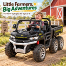 24V Electric 4WD Kids Dump Truck with Remote Control and Two-Seater Design